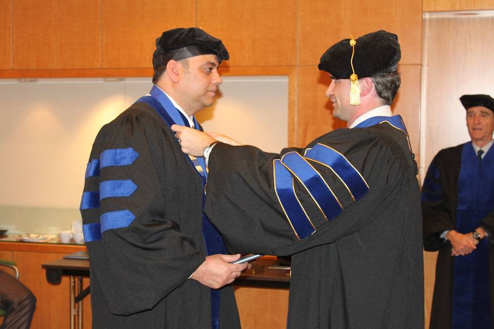 Zakir Hussain Receives DBA - UGSM-Monarch Business School Switzerland